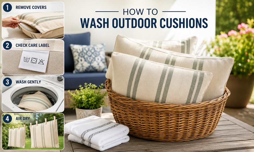 How to Wash Outdoor Cushions